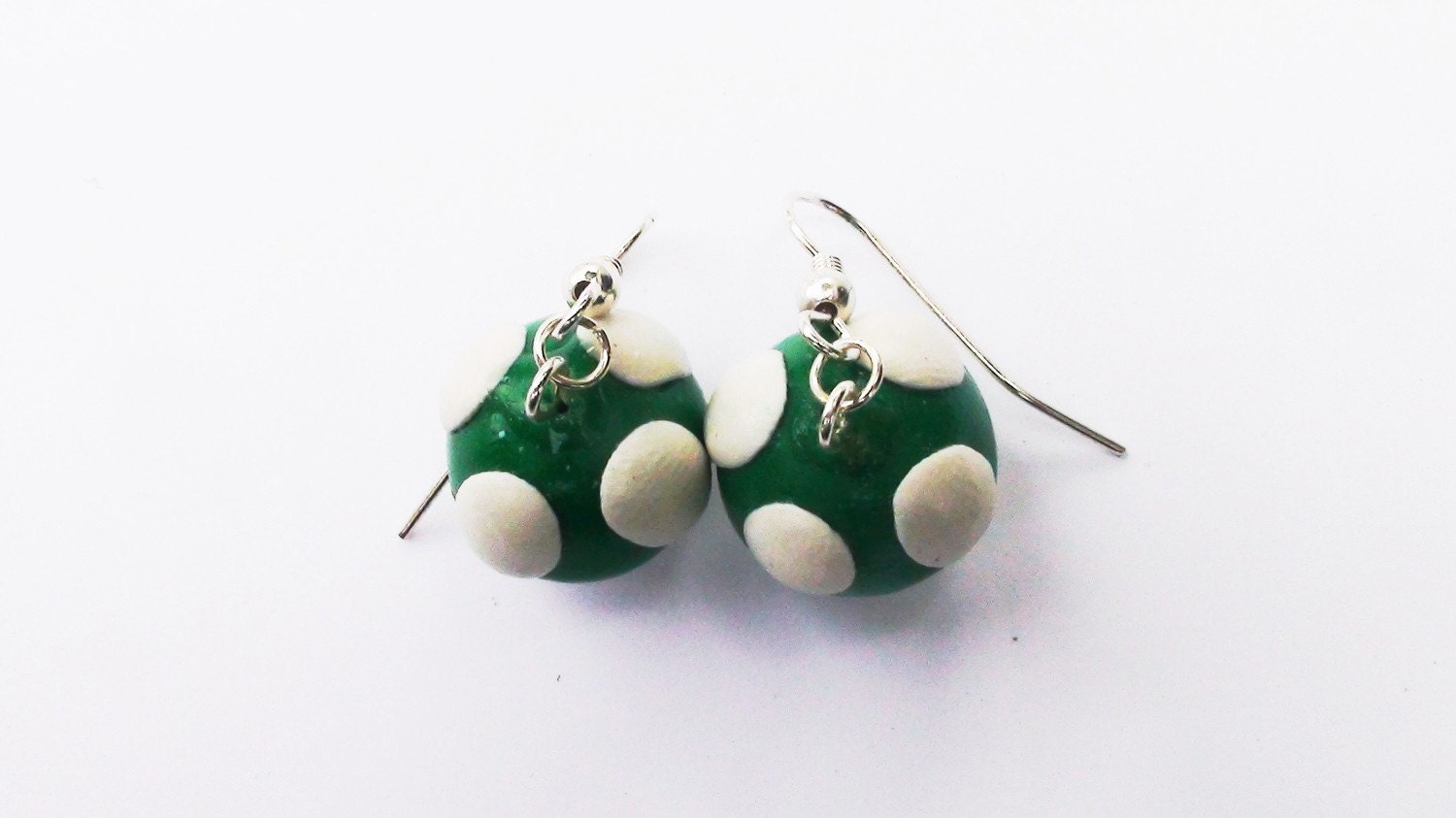 One-UP Mario Mushroom Earrings