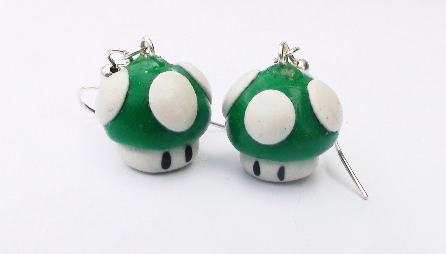 One-UP Mario Mushroom Earrings