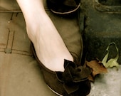 Dark chocolate suede handmade flats MADE to your MEASUREMENTS