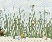 Catty Cats in Cattails - Print
