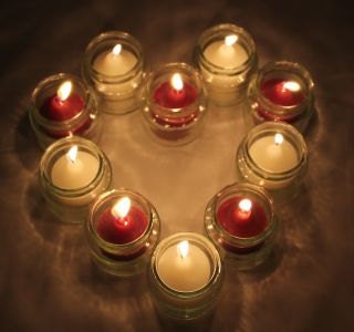Baby Food Jar Heart Shaped Candle Holder/Centerpiece