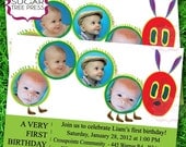 Very Hungry Caterpillar Inspired Birthday Invitation - Printable