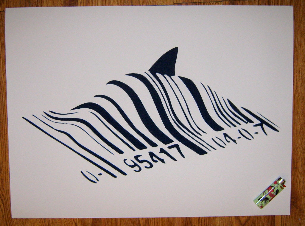 Banksy Barcode Shark