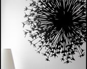 On Sale FLOWER Dandelion  WALL DECAL : Giant Dandelion Close up, A decorative Explosion in your nursery, kid decal
