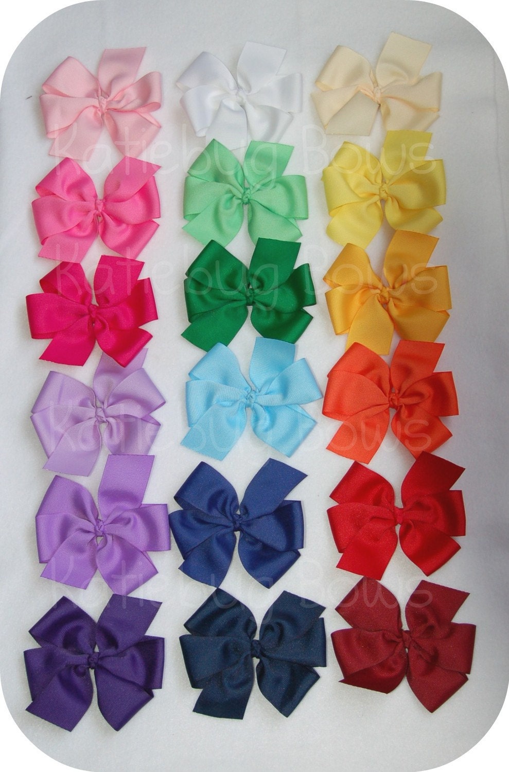 Six (6) Extra Large 5 inch Pinwheel Bow Lot - 26 Color Choices