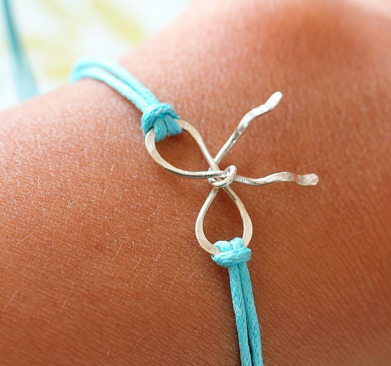 Sterling Silver Forget-Me-Knot Personalized Charm Bracelet