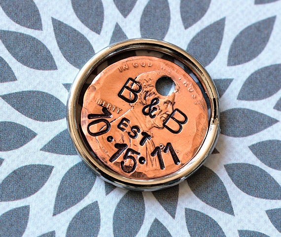 Lucky Penny For Her Shoe - Lucky Penny - Wedding Keep Sake - Keychain