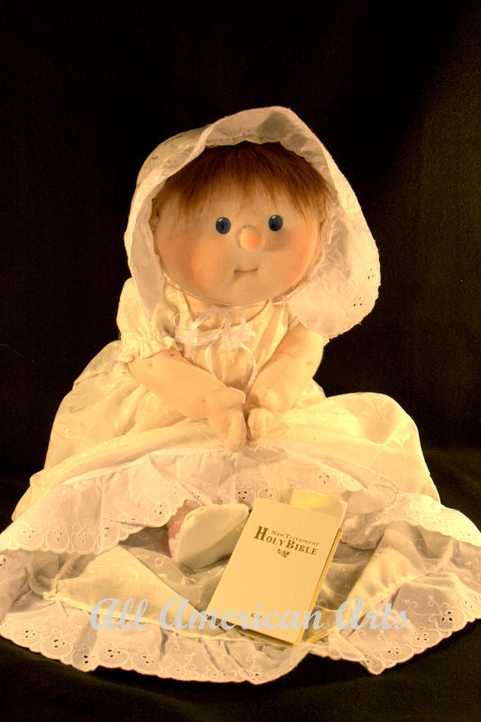 Soft Sculpture Doll Christening Prayer Doll