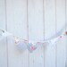 vintage hankie bunting nursery decor photo prop garland