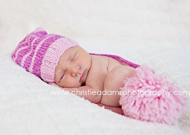 Elf Hat, Knit Newborn Hat, Newborn Hats, Knit Baby Hat, Newborn Photo Props, Baby Girl Hat, Baby Girl Newborn Hats