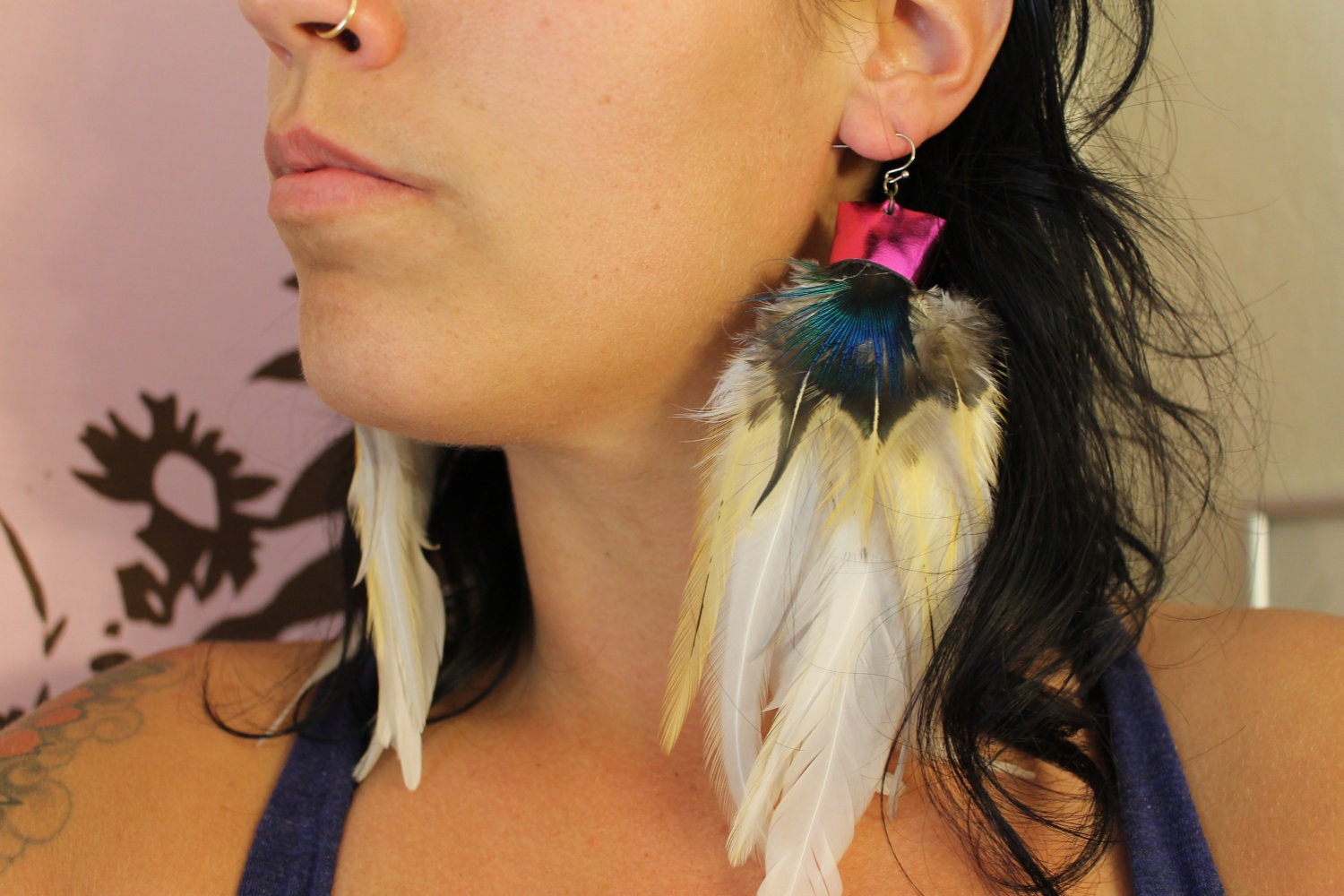Feather Earrings - Dirty BLOND