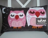 Sukan /  Owls Pillow Cover - 12x20