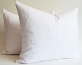 Sukan / SET (2 piece) White Simple Colored Linen Pillow Case (Cover, Slip) - 22x22 inch