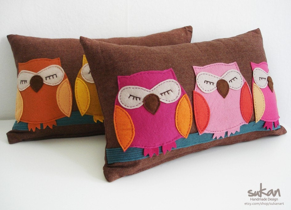 Owls Pillow Cover - 12x20