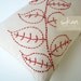 Sukan / Embroidered Linen Pillow Covers Beige Red, Decorative Throw Pillows, Accent Pillows, Chevron Pillow Covers Lumbar Pillow