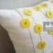 Sukan / White Yellow Linen Pillow cover - 12x20