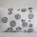 Sukan / White Linen Pillow Cover - Decorative Pillow Cover, Beautiful Rose Throw Pillow Cover ,12x20 inch - White, Gray