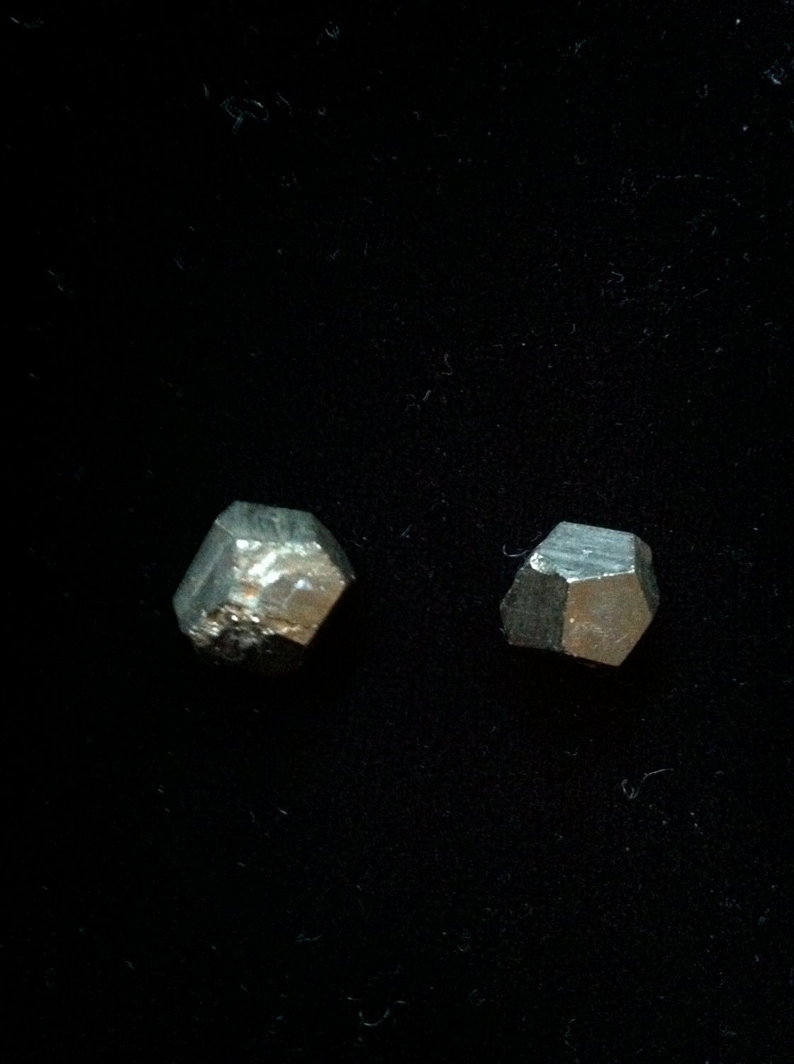Octagon's the Best Iron Pyrite Earrings- Large
