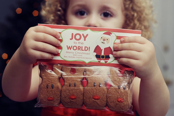 Christmas Treat Bag Tags: Santa - Printable PDF