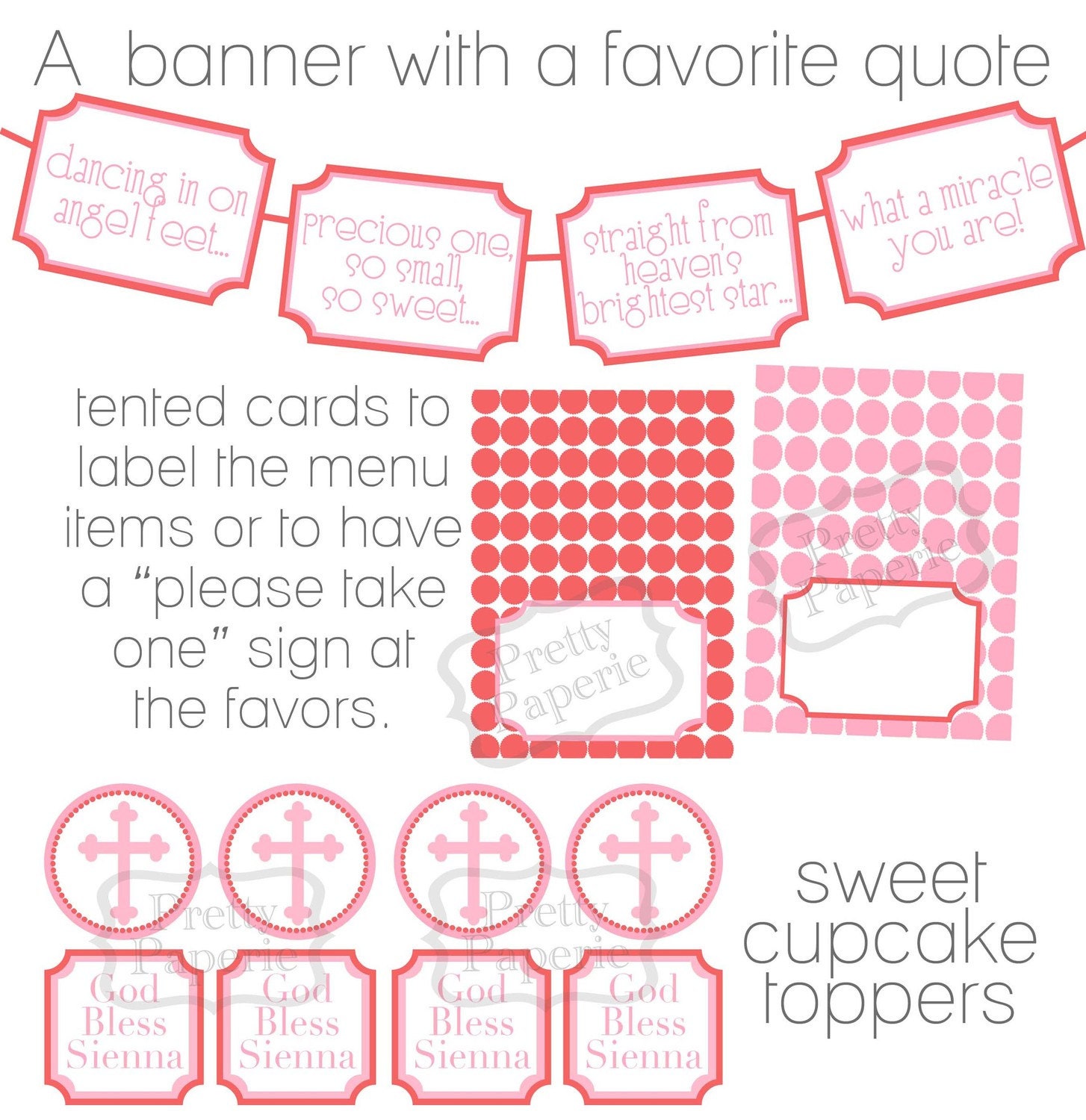 Printable Baptism Party Package