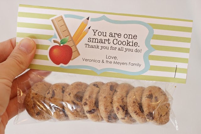 Teacher Gift: One Smart Cookie Treat Bag Tags - Printable PDF