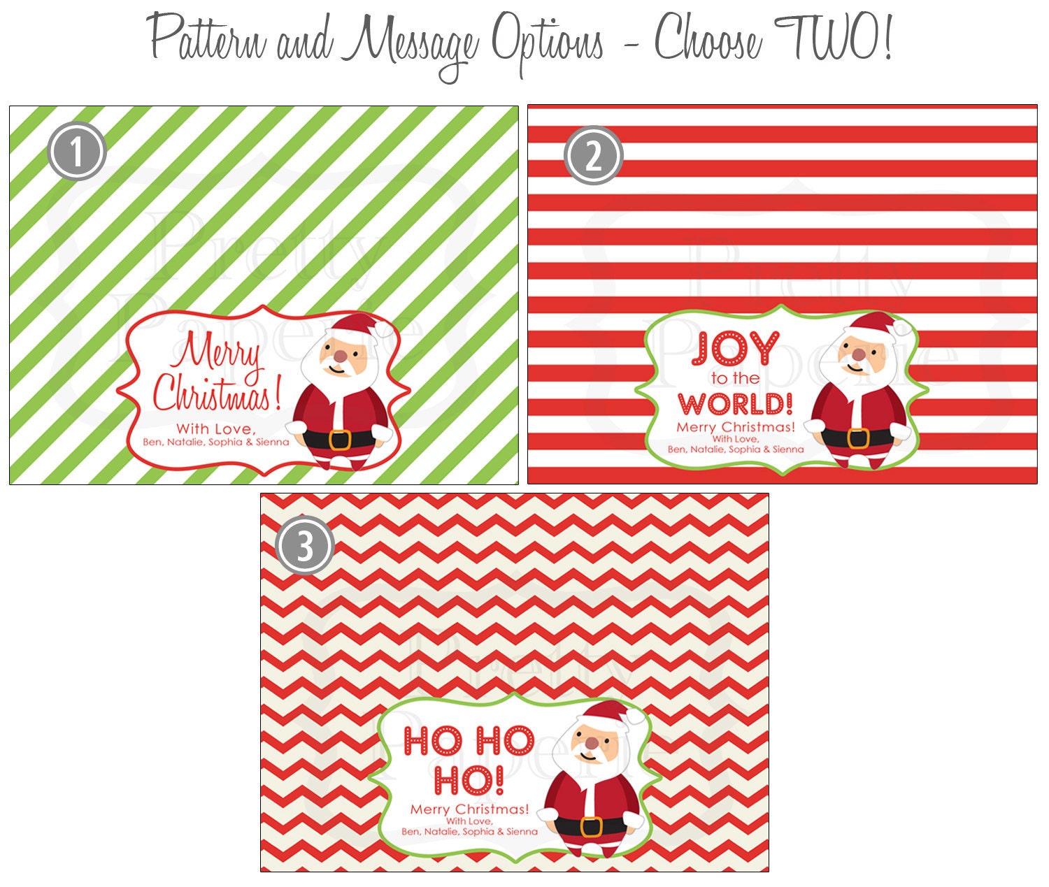 Christmas Treat Bag Tags: Santa - Printable PDF