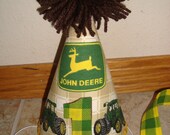John Deere Birthday Hat - Tractory - First Birthday - 1st Birthday -Customize Your Birthday Party Hat Only - 1st Birthday Keepsakes