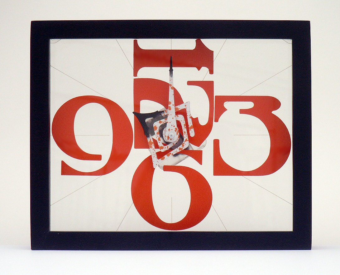 Ether Frame clock - Tangerine Tango - dbInnovations