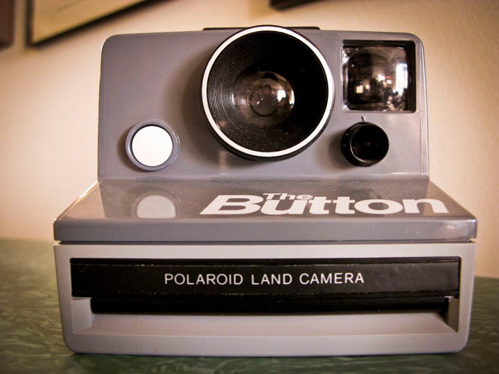 Vintage 1980s Polaroid Camera - The Button