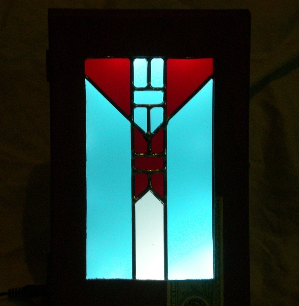 Praire Style Stained Glass Light Box