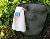 old galvanized farm pail -- vintage steel bucket