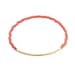 Pink Beads Bracelet - Gold Bar Bracelet