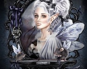 The Gray Lady - gothic victorian fairy signed art print - Brigid Ashwood