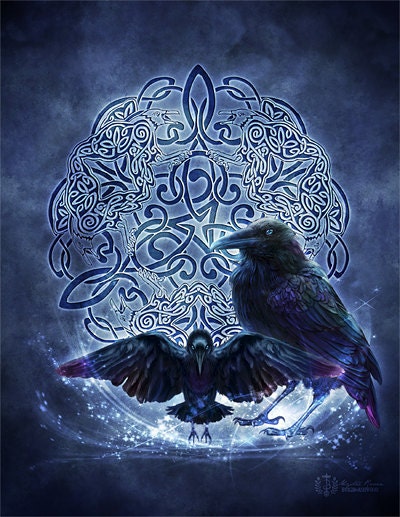 Celtic Knotwork Raven Triskele - Brigid Ashwood