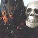 Halloween Witch's Hat Skull Centerpiece
