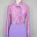 Vintage Pink Dress / Purple Pink Dress / Girly Dress / Vintage 1970s Paisley Dress / Pink and Purple Medley Vintage Dress