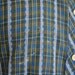 Vintage Shirt / Blue Striped Woman's Shirt / Medium Shirt / Vintage 1970s Women's Blue Plaid Shirt