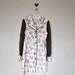 LAST DAY Vintage Childrens Dress / 1950s 1960s Little Girls Dress / Brown and White Animal Print / Vintage Kids Dress