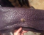 Handmade leather bag - clutch bag- hand stitched in New York