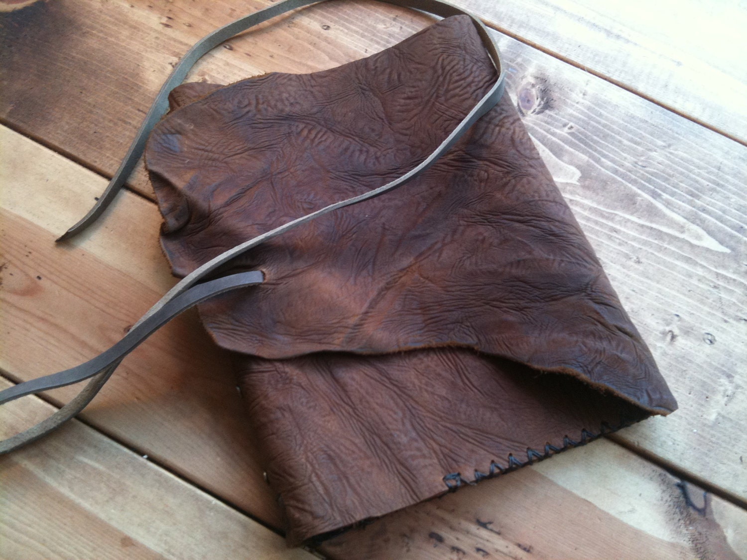 Buffalo Leather binder refillable handstitched by Aixa on Etsy