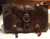 Overnight handmade leather bag - overnight bag - hand stitched