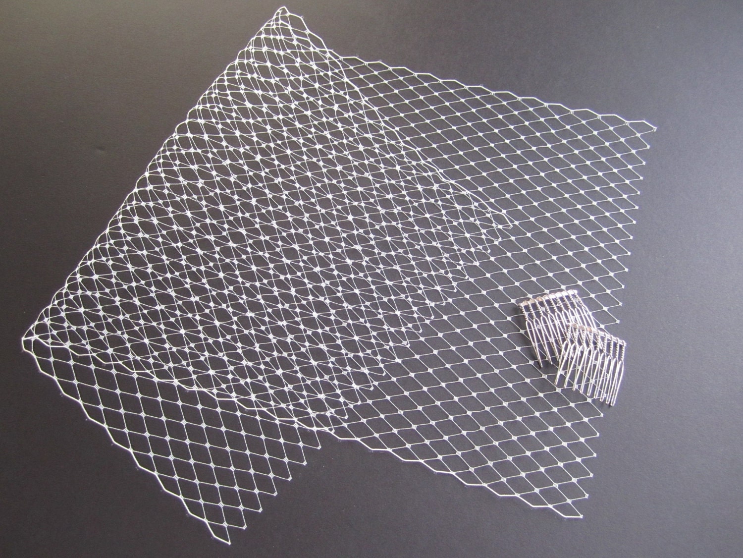 DIY Bandeau Birdcage Veil Kit, Tutorial, Make an Ivory Bridal Veil