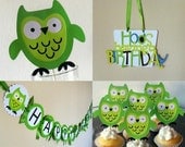 Owl Custom Party Package - birthday party or baby shower - Owlee the Owl Collection