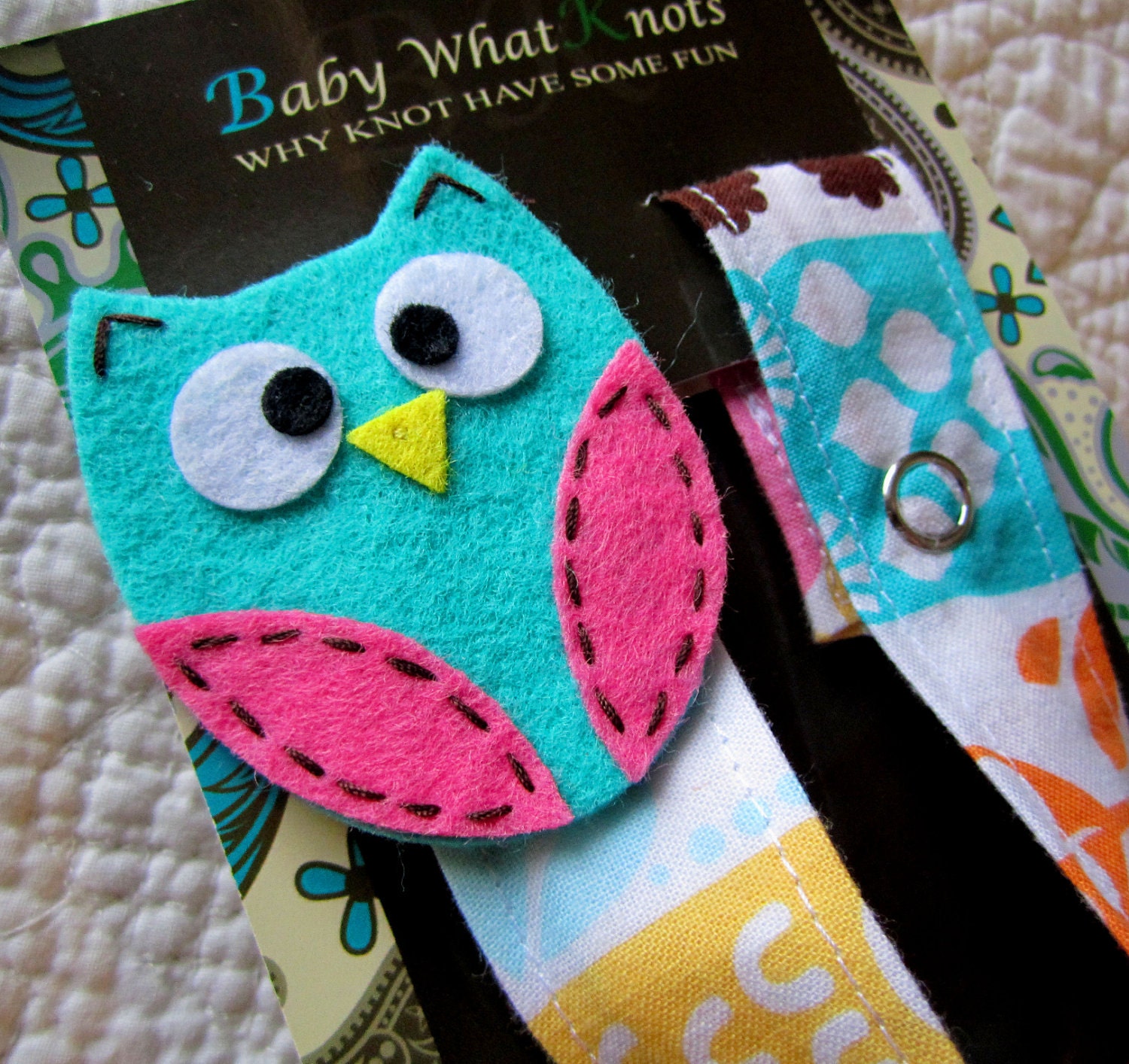 Baby Girl Pacifier Clip, Owl Pacifier Clip, Baby Pacifier Clip