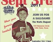 Vintage Baseball Party Invitation