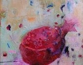 Pomegranate II Original Painting on Stretched Canvas 9,6x12