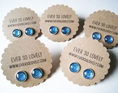BRIDESMAIDS SET of 5 - your color choice- handmade round post earrings nickel free - summer nights and starry skies