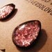 pink rain - teardrop earrings - metallic gray and pink post earrings - handmade sparkly pink nickel free post earrings