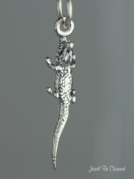 Gator Charm Small Sterling Silver Alligator Florida Everglades or Mascot