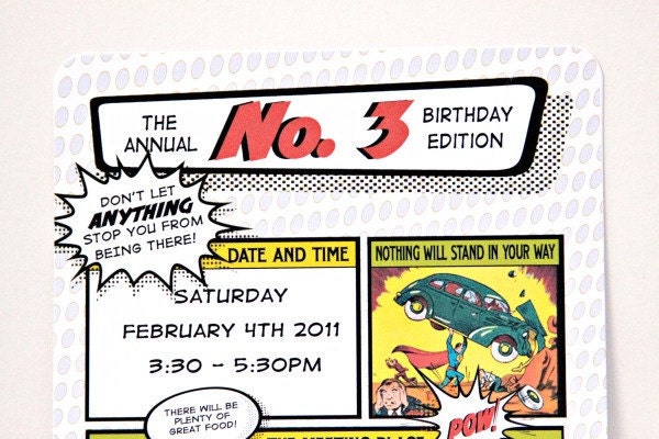 Invitation . Super Hero Collection . by Loralee Lewis